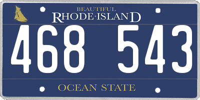 RI license plate 468543