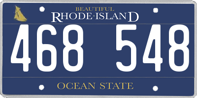RI license plate 468548