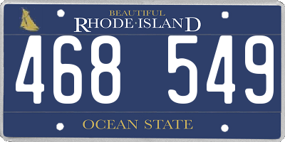 RI license plate 468549