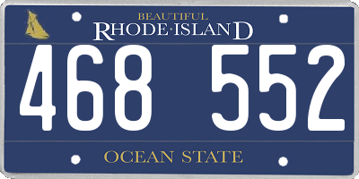RI license plate 468552