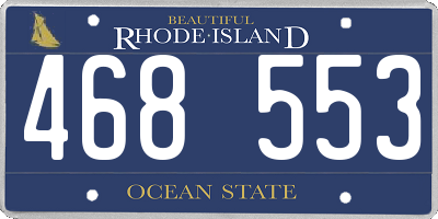 RI license plate 468553