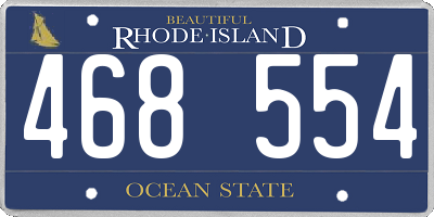 RI license plate 468554