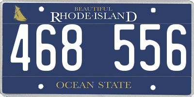 RI license plate 468556