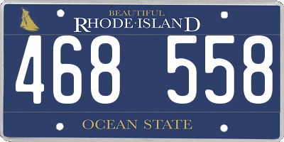 RI license plate 468558