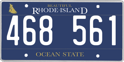 RI license plate 468561