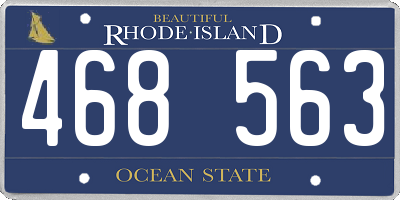RI license plate 468563