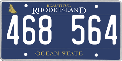 RI license plate 468564