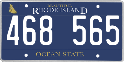 RI license plate 468565