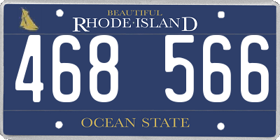 RI license plate 468566