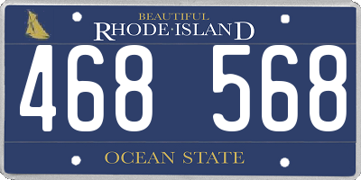 RI license plate 468568
