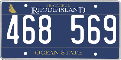 RI license plate 468569