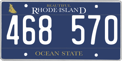 RI license plate 468570