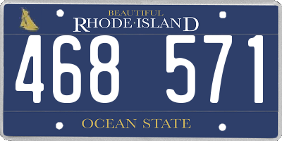 RI license plate 468571