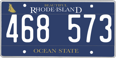 RI license plate 468573