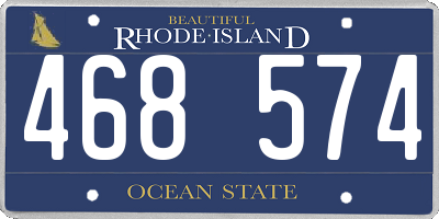 RI license plate 468574