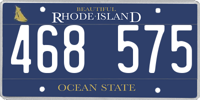 RI license plate 468575