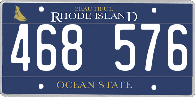 RI license plate 468576