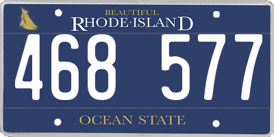 RI license plate 468577