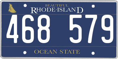 RI license plate 468579