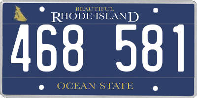 RI license plate 468581