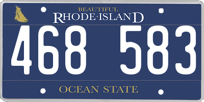 RI license plate 468583
