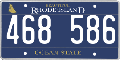 RI license plate 468586