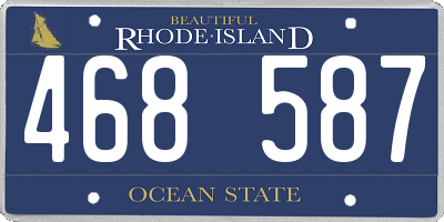 RI license plate 468587
