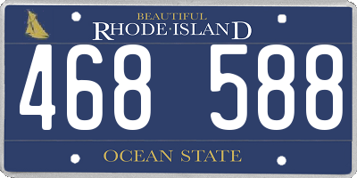 RI license plate 468588