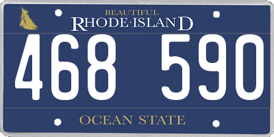 RI license plate 468590