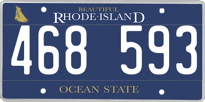 RI license plate 468593