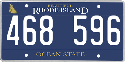 RI license plate 468596