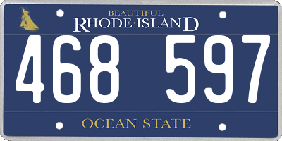 RI license plate 468597