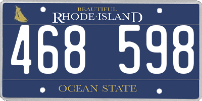 RI license plate 468598