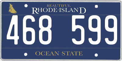 RI license plate 468599