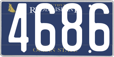 RI license plate 4686