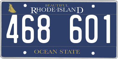 RI license plate 468601
