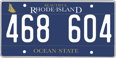 RI license plate 468604
