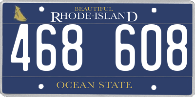 RI license plate 468608