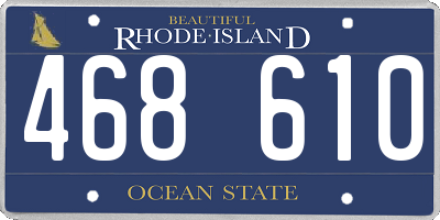 RI license plate 468610