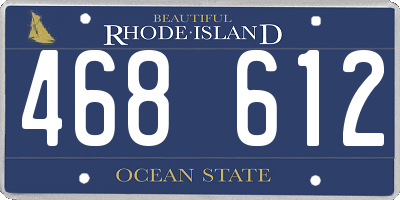 RI license plate 468612