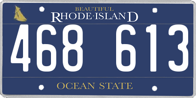 RI license plate 468613