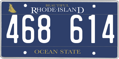 RI license plate 468614