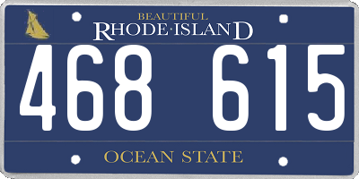 RI license plate 468615