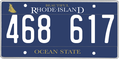 RI license plate 468617
