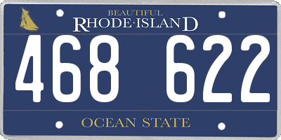 RI license plate 468622
