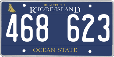 RI license plate 468623