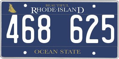 RI license plate 468625