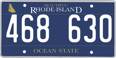 RI license plate 468630