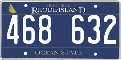 RI license plate 468632
