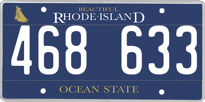 RI license plate 468633